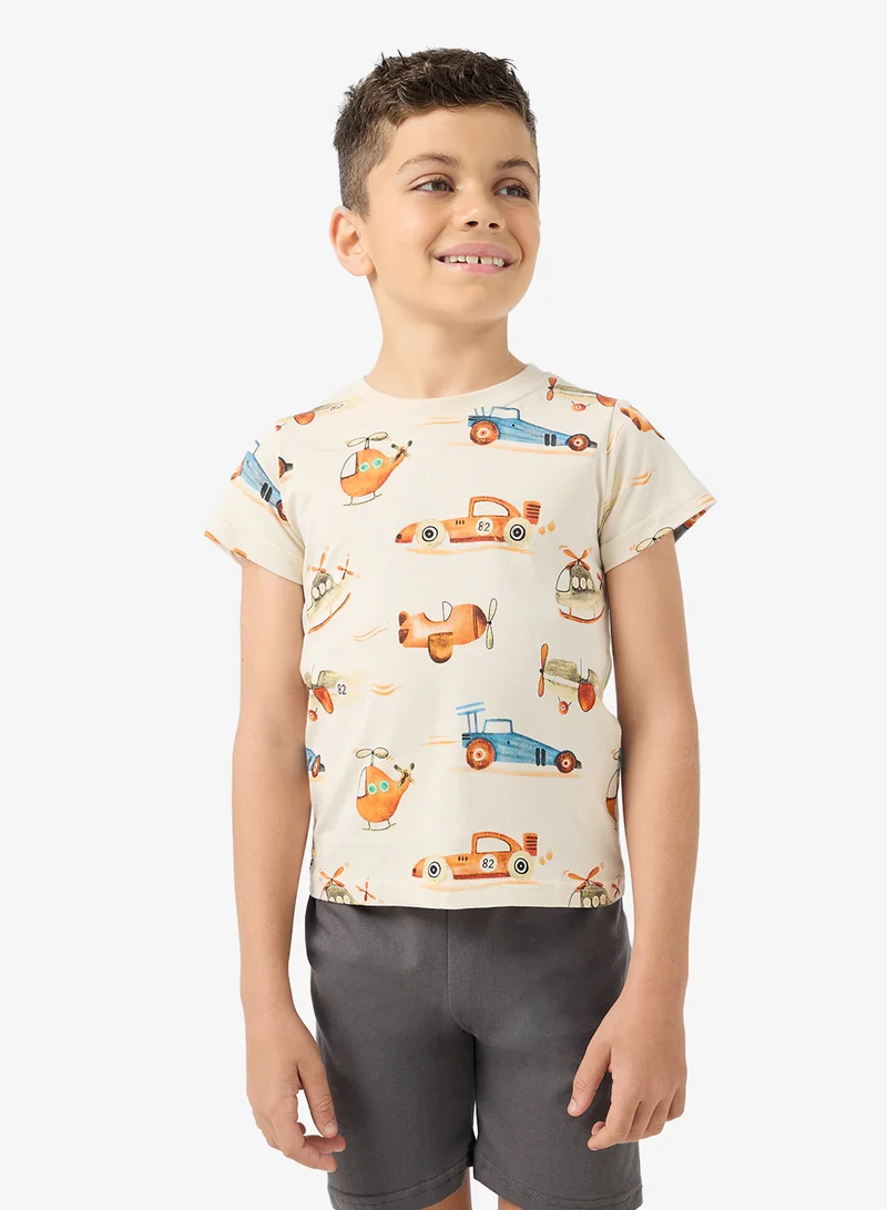 Pinata Car Print Tshirt Short Set